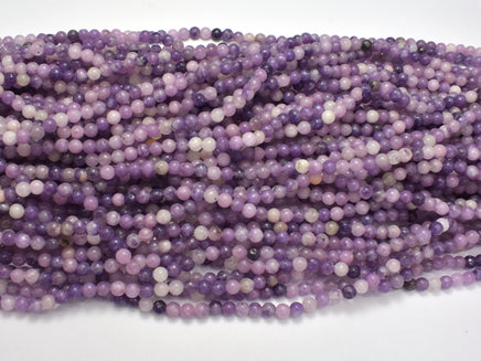 Lepidolite Beads, 4mm (4.5mm) Round-RainbowBeads