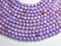 Jade - Purple, 8mm Round-Rainbow Beads
