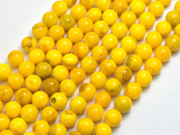 Jade - Yellow, 8mm Round-Rainbow Beads