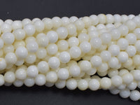 Tridacna Shell, 6mm Round Beads-RainbowBeads