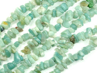 Amazonite Beads, 4mm - 9mm Chips Beads, 32 Inch, Long full strand