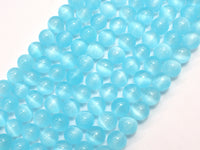 Selenite - Blue, 8mm (8.5mm) Round-RainbowBeads