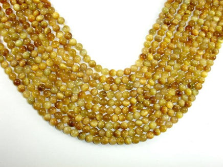 Golden Tiger Eye, 6mm Round Beads-RainbowBeads