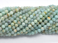 Amazonite Beads, 4mm (4.3mm) Round Beads, 15 Inch-RainbowBeads