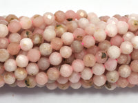 Pink Opal Beads, 3.4mm Micro Faceted-Rainbow Beads