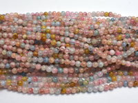 Beryl Beads, Aquamarine, Morganite, Heliodor, 4mm Round-RainbowBeads