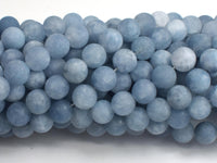 Matte Jade - Aquamarine Color, 8mm Round-Rainbow Beads