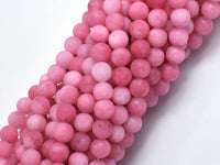 Matte Jade - Pink, 6mm Round-Rainbow Beads