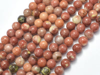 Spicy Jasper Beads, Plum Blossom Jasper, Round, 8mm-RainbowBeads