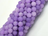 Matte Jade - Lavender, 8mm Round-Rainbow Beads