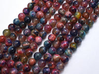 Agate - Multi Color, 8mm Round-Rainbow Beads