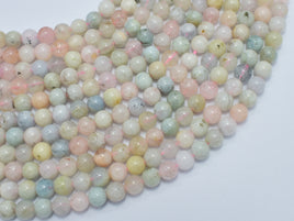 Beryl Beads, Morganite, Aquamarine, Heliodor, 6mm Round-RainbowBeads