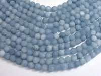 Matte Jade - Aquamarine Color, 8mm Round-Rainbow Beads