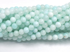 Jade - Light Blue, 4mm (4.5mm), Round-Rainbow Beads