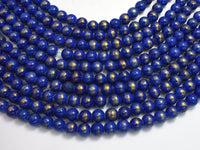 Mashan Jade - Lapis Blue, 8mm (8.5mm) Round-RainbowBeads