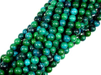 Chrysocolla , 6mm Round Beads