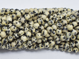 Dalmation Jasper Beads, Round, 4mm (4.8mm)-RainbowBeads