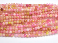 Jade - Pink & Yellow, 4mm (4.5mm) Round