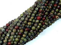 Dragon Blood Jasper Beads, 4mm, Round Beads