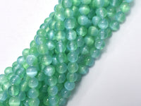 Selenite - Green & Blue, 6mm (6.5mm) Round-RainbowBeads