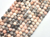 Pink Zebra Jasper, 6mm Round Beads-RainbowBeads
