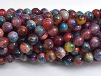 Agate - Multi Color, 8mm Round-Rainbow Beads