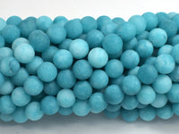 Matte Jade - Teal, 8mm Round-Rainbow Beads