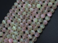 Selenite - Peach & Yellow, 8mm (8.5mm)-Rainbow Beads