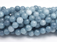 Sponge Quartz Beads-Aqua, 8mm Round Beads