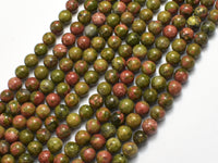 Unakite, 6mm (6.8mm) Round Beads