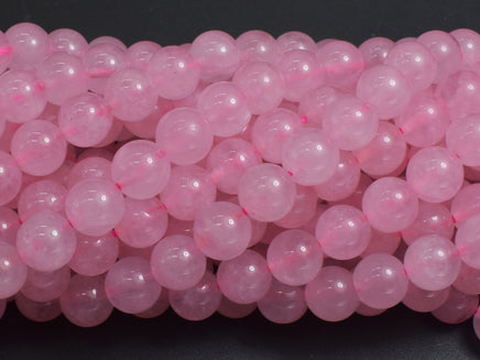 Rose Quartz Beads, 8mm Round Beads-Rainbow Beads