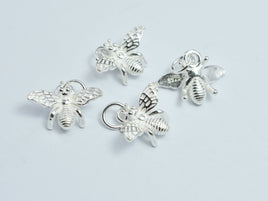 1pc 925 Sterling Silver Charms, Honey Bee Charms, 14x11mm-Rainbow Beads