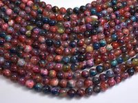 Agate - Multi Color, 8mm Round-Rainbow Beads