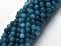 Jade - Blue, 6mm Round-Rainbow Beads