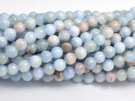 Jade - Light Blue, 4mm Round-Rainbow Beads