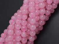 Rose Quartz Beads, 8mm Round Beads-Rainbow Beads