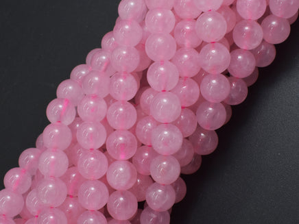 Rose Quartz Beads, 8mm Round Beads-Rainbow Beads