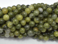 Green Line Quartz Beads, 8mm, Round-RainbowBeads