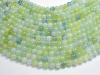 Jade - Light Green & Blue 6mm Round