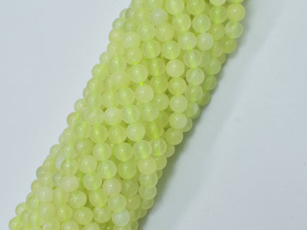 New Jade Beads, 6mm Round Green Beads-RainbowBeads