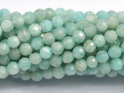 Amazonite Beads, 3mm Micro Faceted-Rainbow Beads