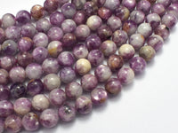 Purple Mica, 8mm Round-Rainbow Beads