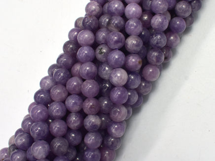 Lepidolite Beads, 6mm Round Beads-RainbowBeads