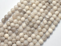 White Crazy Lace Agate, 6mm Round