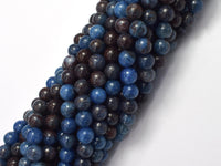 Blue Opal, 6mm (6.6mm) Round-Rainbow Beads