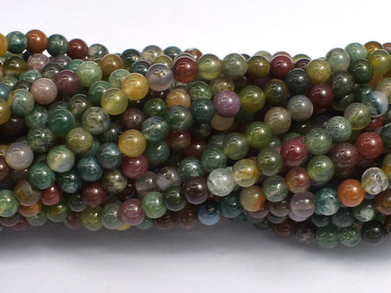 Indian Agate Beads, Fancy Jasper Beads, 4mm Round Beads-RainbowBeads