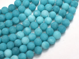 Matte Jade - Teal, 8mm Round-Rainbow Beads