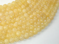 Yellow Jade Beads, Round, 8mm (8.5mm)-RainbowBeads