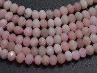 Pink Opal, 2x3mm Micro Faceted Rondelle