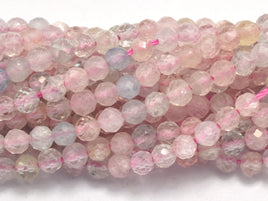 Beryl Beads, Aquamarine, Morganite, Heliodor, 3mm Micro Faceted Round-RainbowBeads